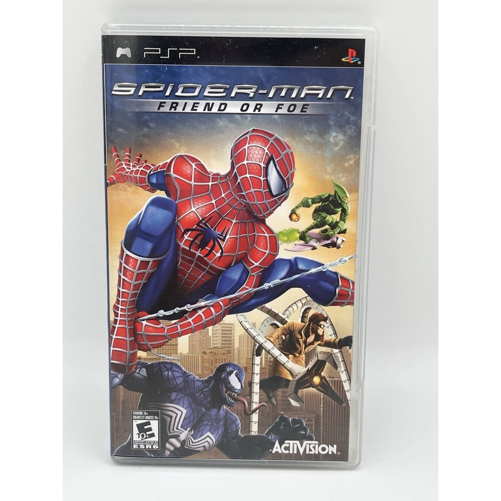 Spider-Man Friend or Foe Sony PSP PlayStation Portable UMD Game Case Manual 2007